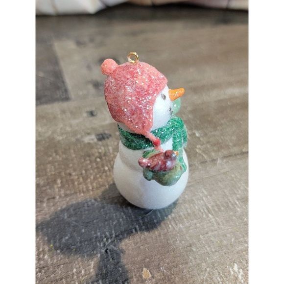 Hallmark 2007 welcome friends glitter snowman red cardinal scarf Xmas - Picture 2 of 4